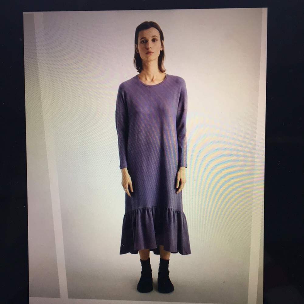 Elegant Purple Long Sleeve Dress